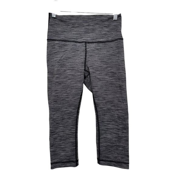 Lululemon Wunder Under Crop (Hi-Rise) (Full-On Luon 21") Gray Size 6 - Picture 6 of 13